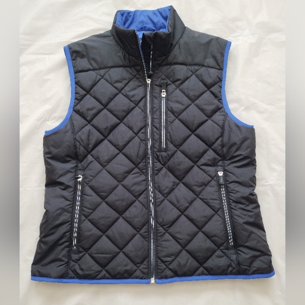 Lands End Kids Boy Size M 10-12 Black quilted Vest New Without Tags